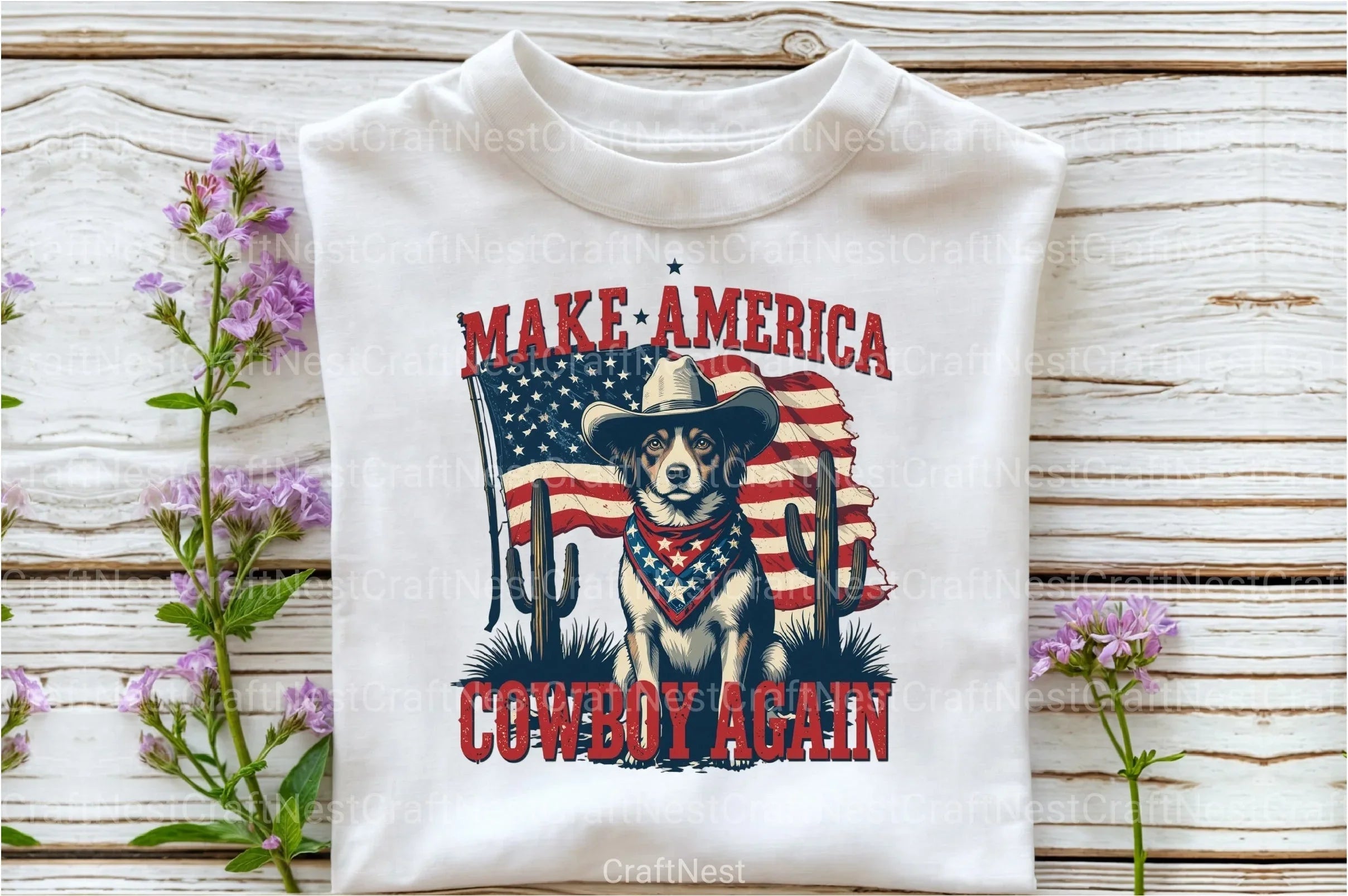 Patriotic 4th of July Cowboy Dog Clipart Bundle - CraftNest - Digital Crafting and Art