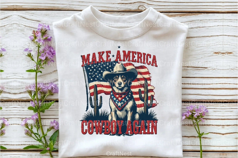 Patriotic 4th of July Cowboy Dog Clipart Bundle - CraftNest - Digital Crafting and Art