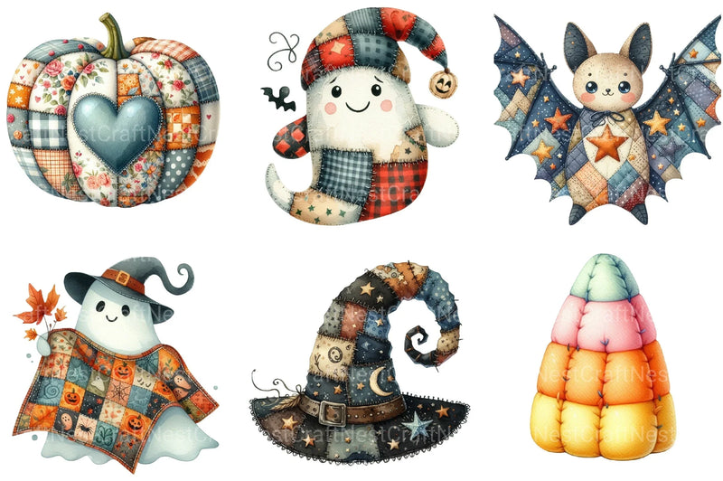 Green & White Halloween Clipart Bundle 2 - CraftNest - Digital Crafting and Art