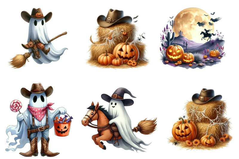 Halloween Western Clipart Bundle - CraftNest - Digital Crafting and Art