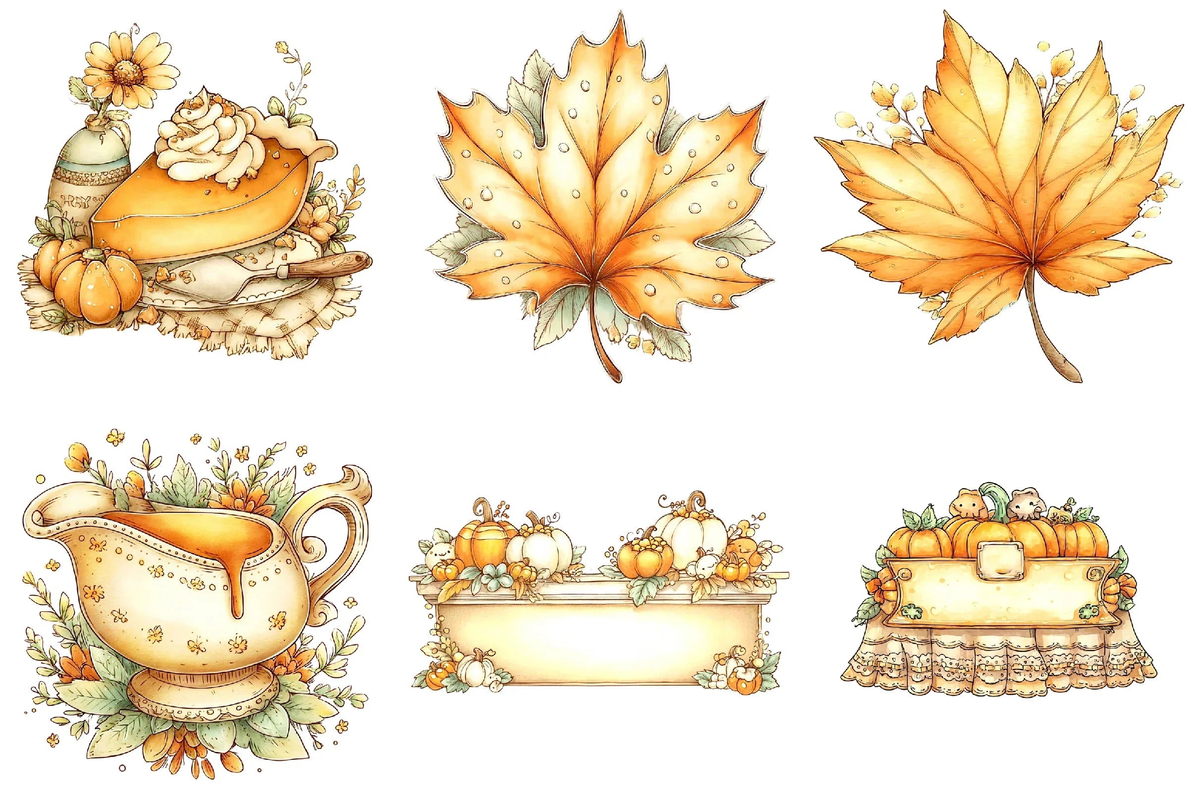 Thanksgiving Clipart Bundle - CraftNest - Digital Crafting and Art