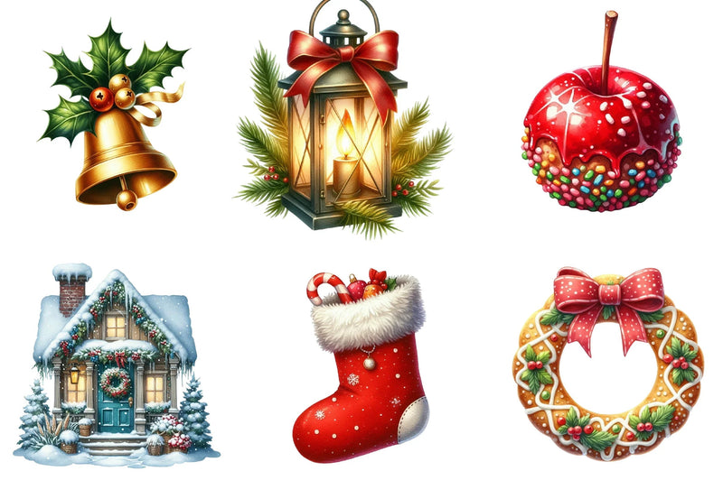 Christmas Elements Clipart Bundle - CraftNest - Digital Crafting and Art