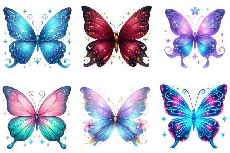 Glitter Butterfly Clipart Bundle - CraftNest - Digital Crafting and Art