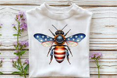 Patriotic Bee Independence Day American Clipart Bundle - CraftNest - Digital Crafting and Art