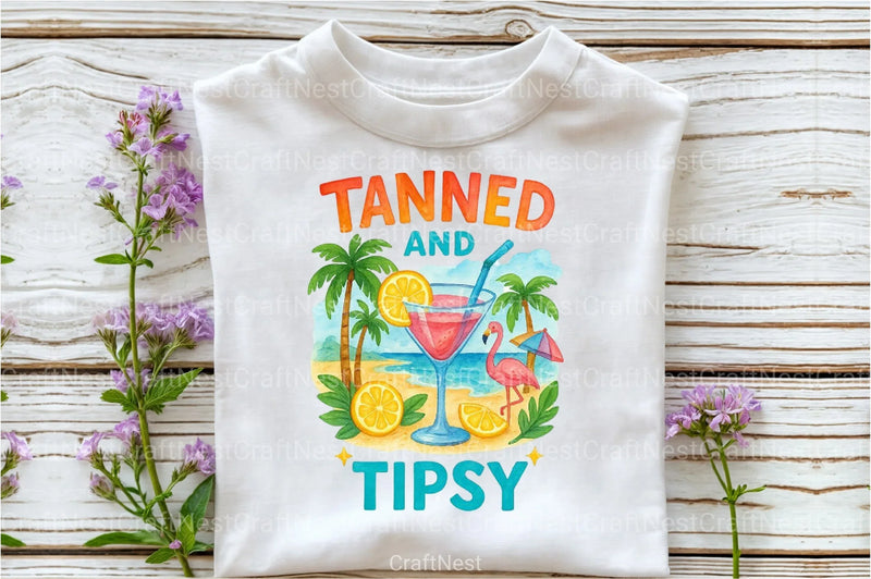 Tanned Tipsy Summer Clipart Bundle - CraftNest - Digital Crafting and Art