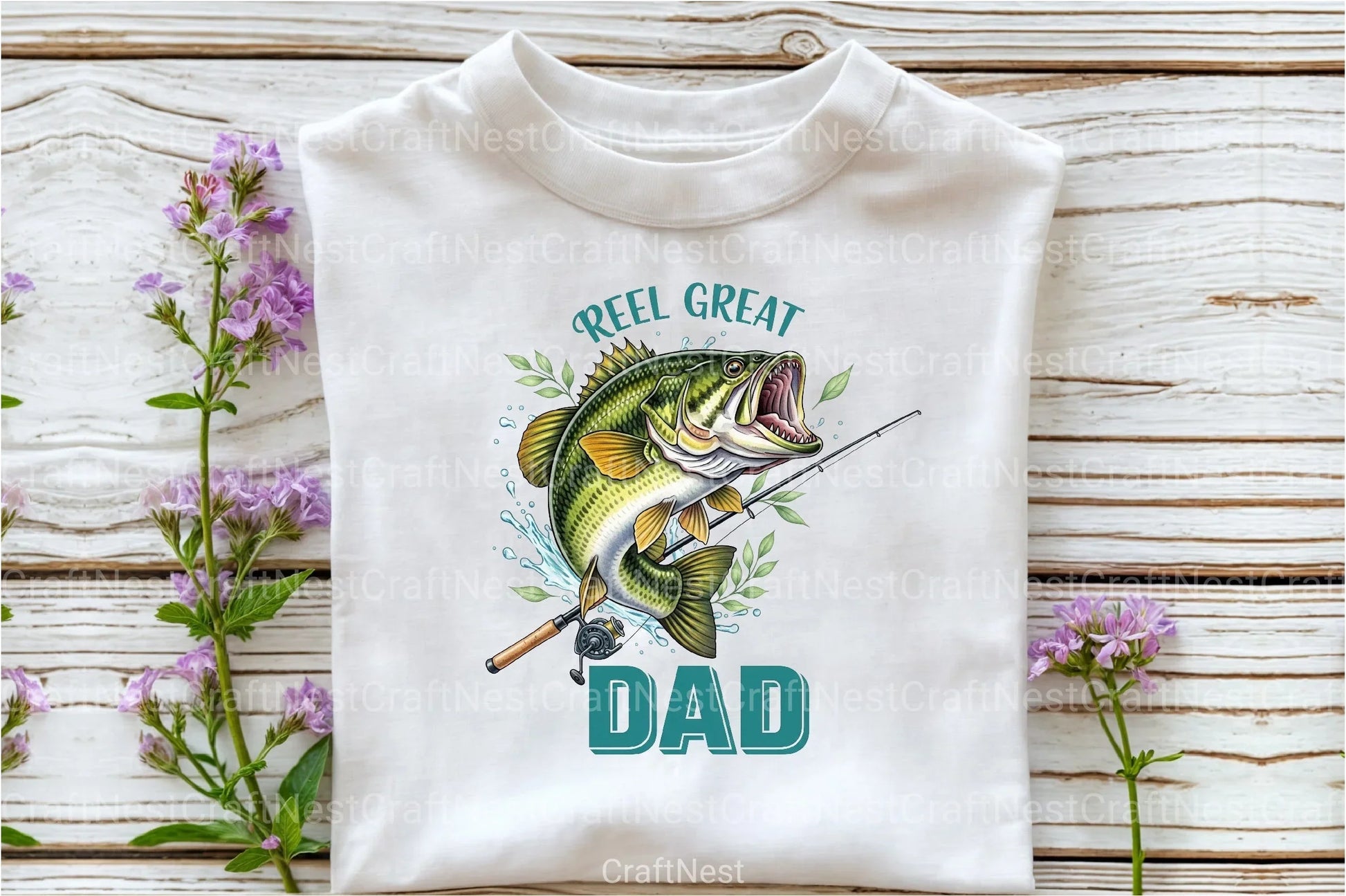 Retro Reel Great Dad Fishing Clipart Bundle - CraftNest - Digital Crafting and Art