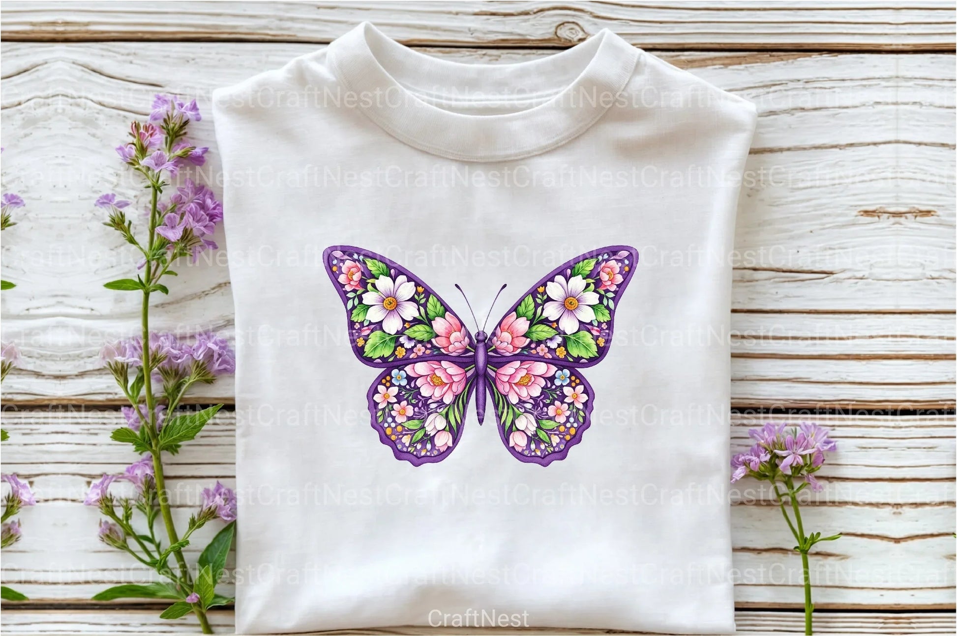 Purple Butterfly Clipart Bundle 77 - CraftNest - Digital Crafting and Art