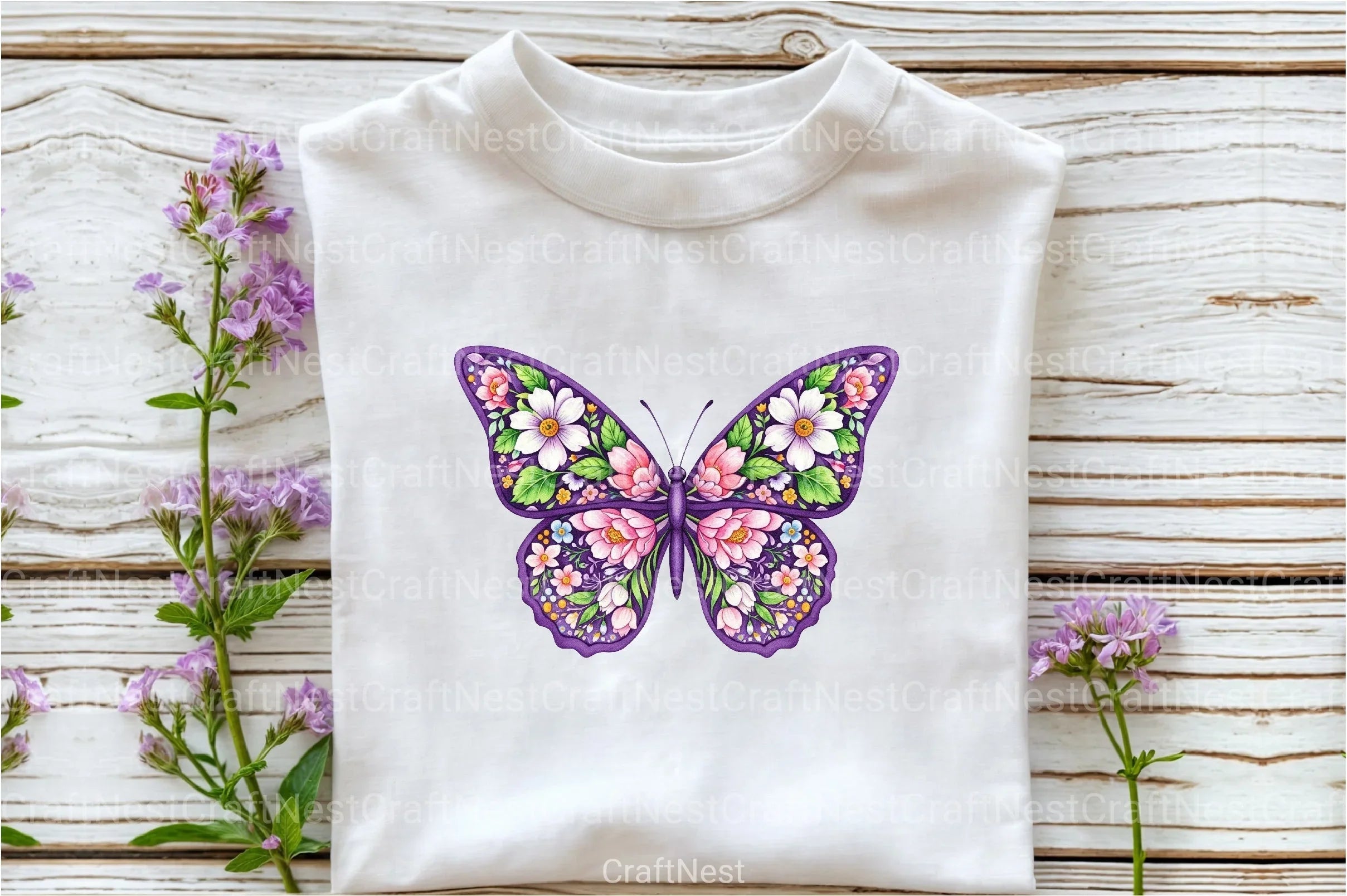 Purple Butterfly Clipart Bundle 77 - CraftNest - Digital Crafting and Art