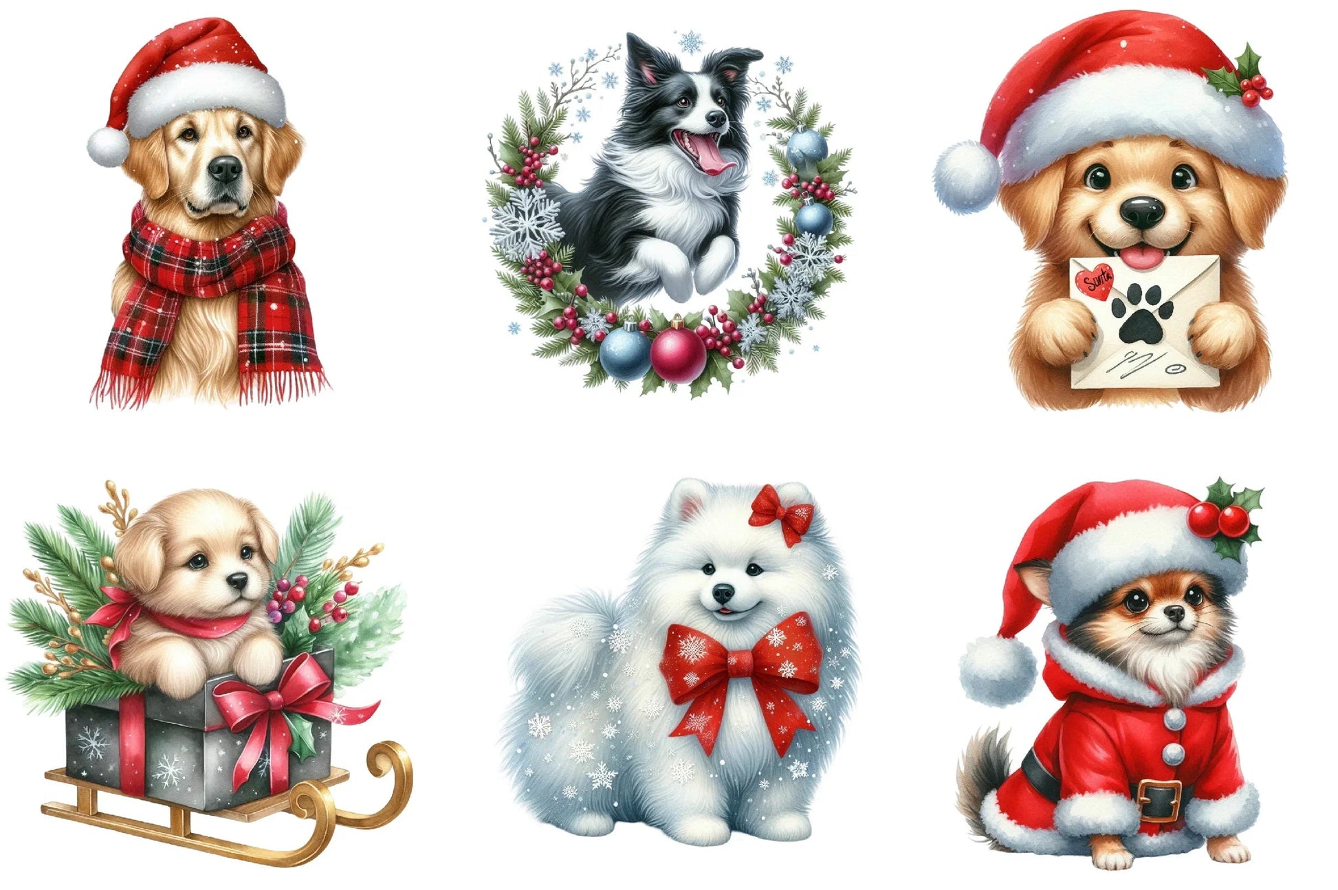 Christmas Dog Clipart Bundle - CraftNest - Digital Crafting and Art