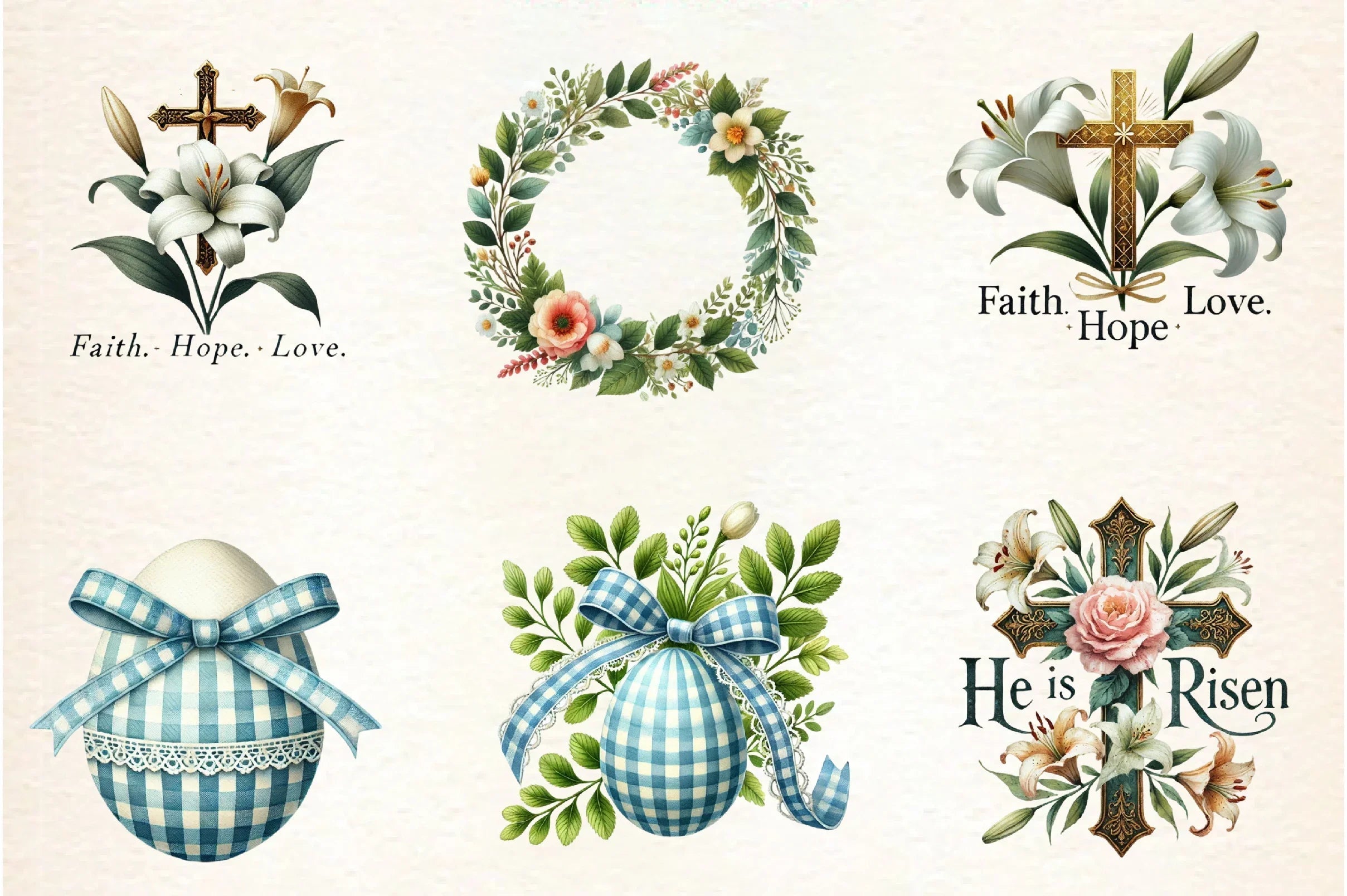 Vintage Easter Clipart Bundle - CraftNest - Digital Crafting and Art