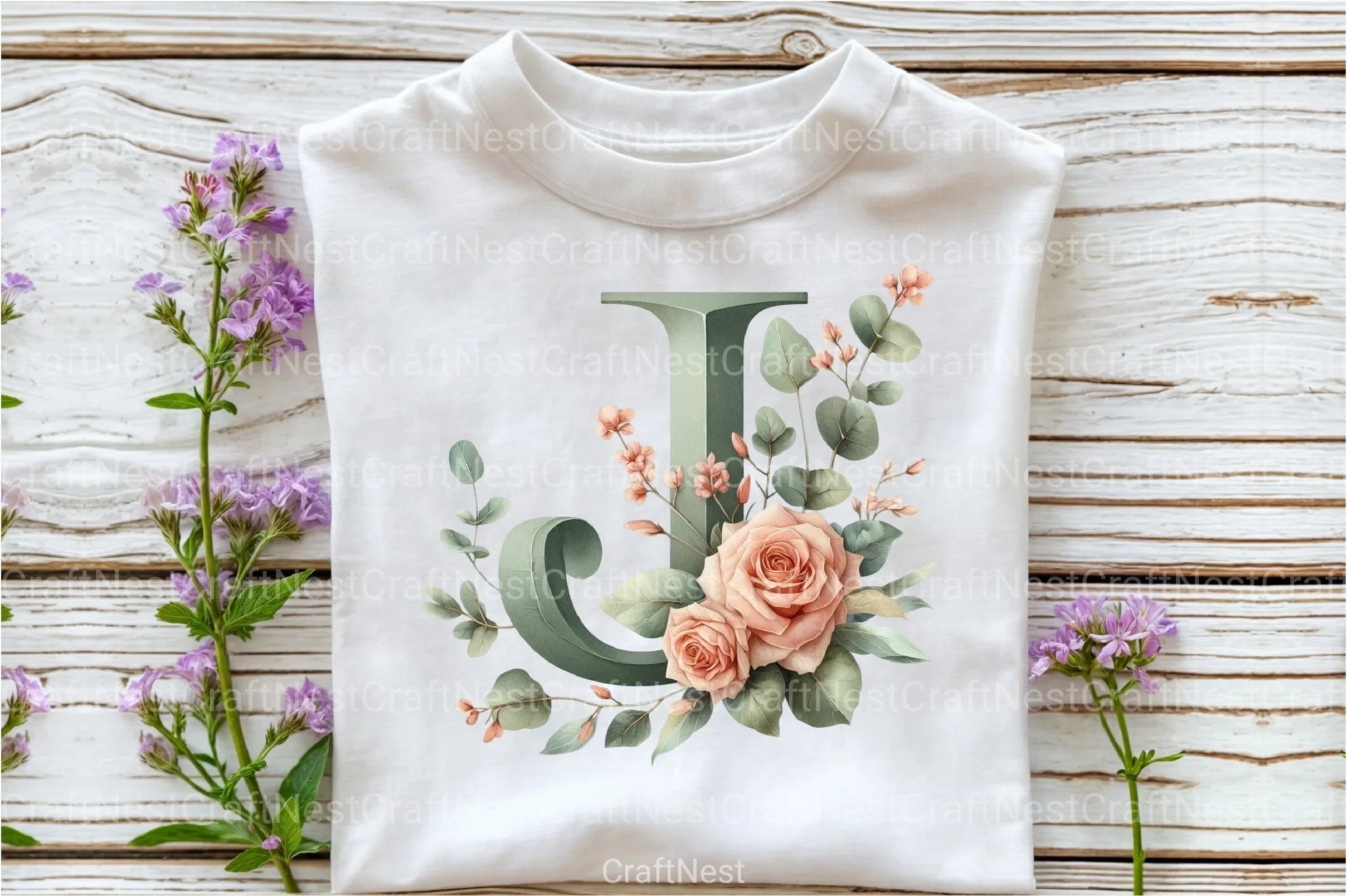 Floral Alphabet Clipart Bundle 5 - CraftNest - Digital Crafting and Art