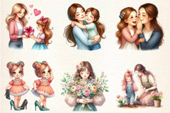 Mother's Day Girl Clipart Bundle - CraftNest - Digital Crafting and Art
