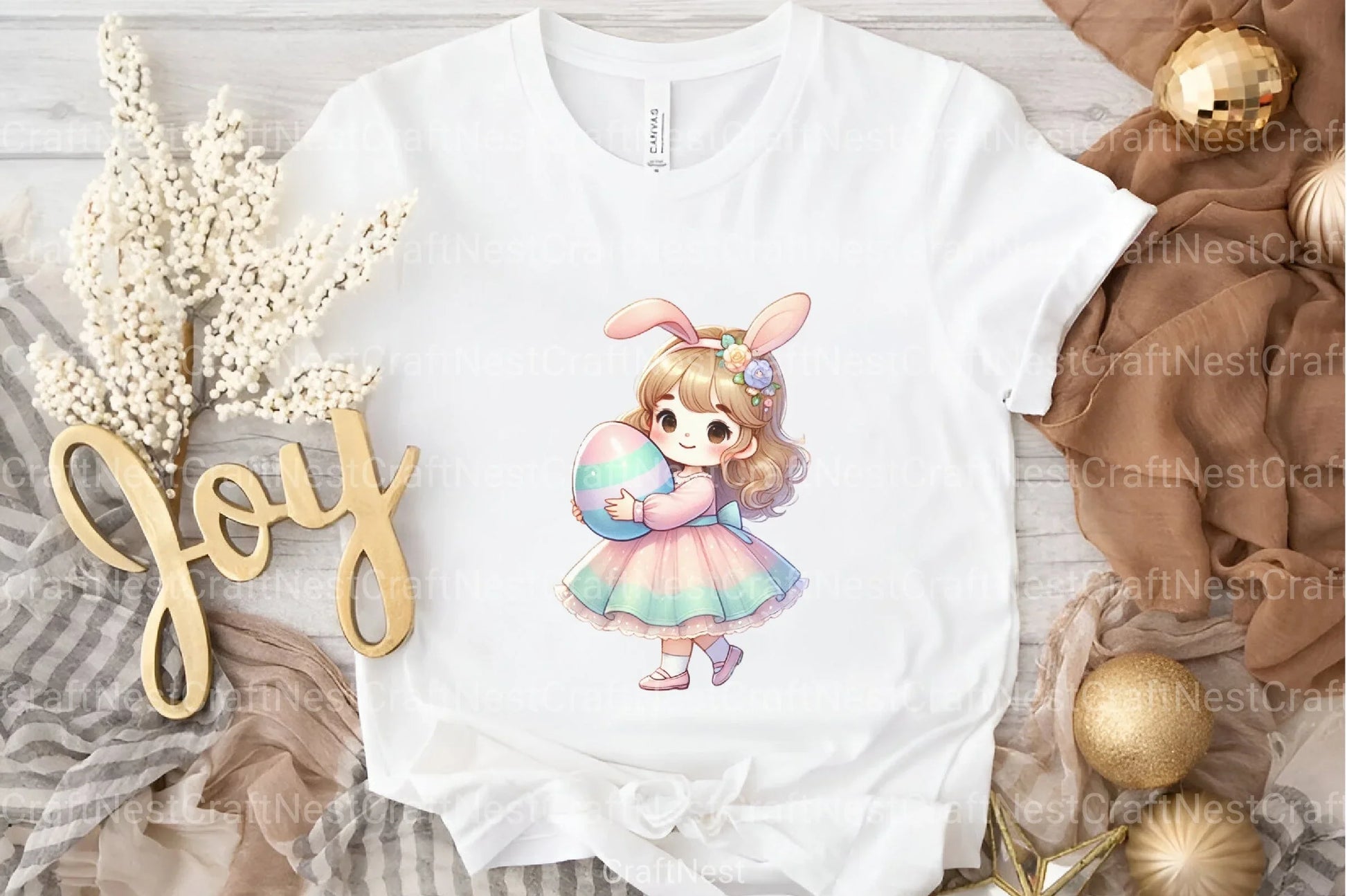 Easter Cute Baby Girls Clipart Bundle - CraftNest - Digital Crafting and Art