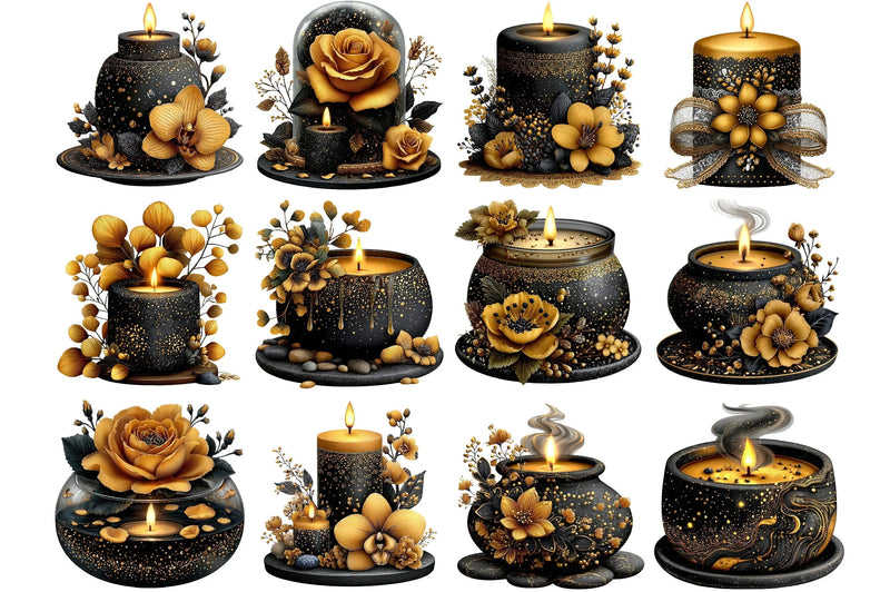 Elegant Candle Decor Clipart Bundle - CraftNest - Digital Crafting and Art