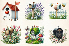 Spring Mailbox Clipart Bundle - CraftNest - Digital Crafting and Art