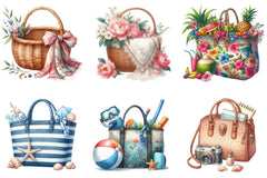 Summer Beach Bag Clipart Bundle - CraftNest - Digital Crafting and Art