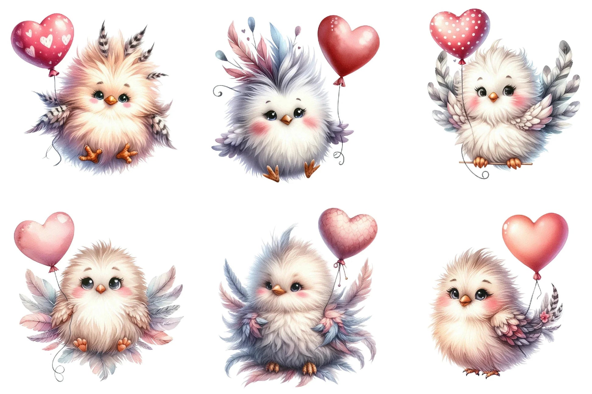 Whimsical Cute Bird Clipart Bundle - CraftNest - Digital Crafting and Art