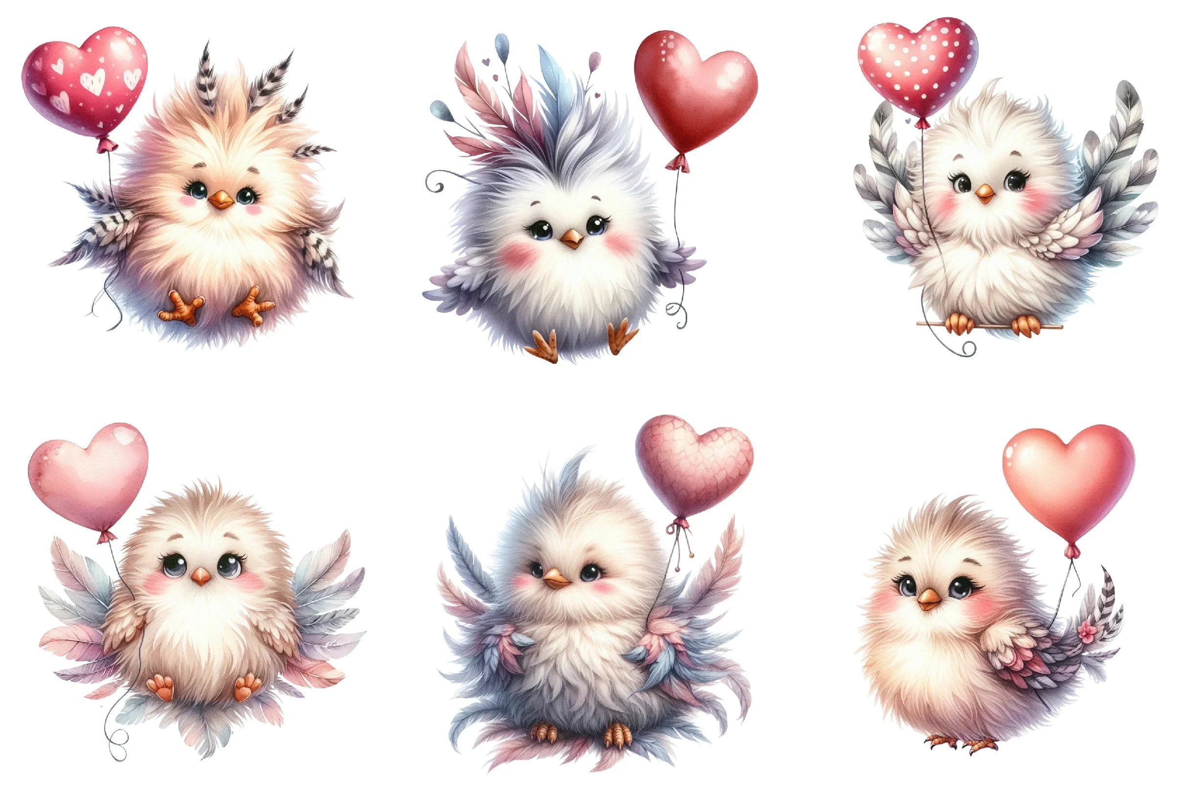 Whimsical Cute Bird Clipart Bundle - CraftNest - Digital Crafting and Art