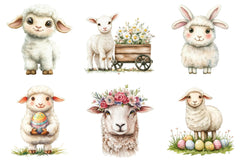 Sheep Easter Clipart Bundle - CraftNest - Digital Crafting and Art