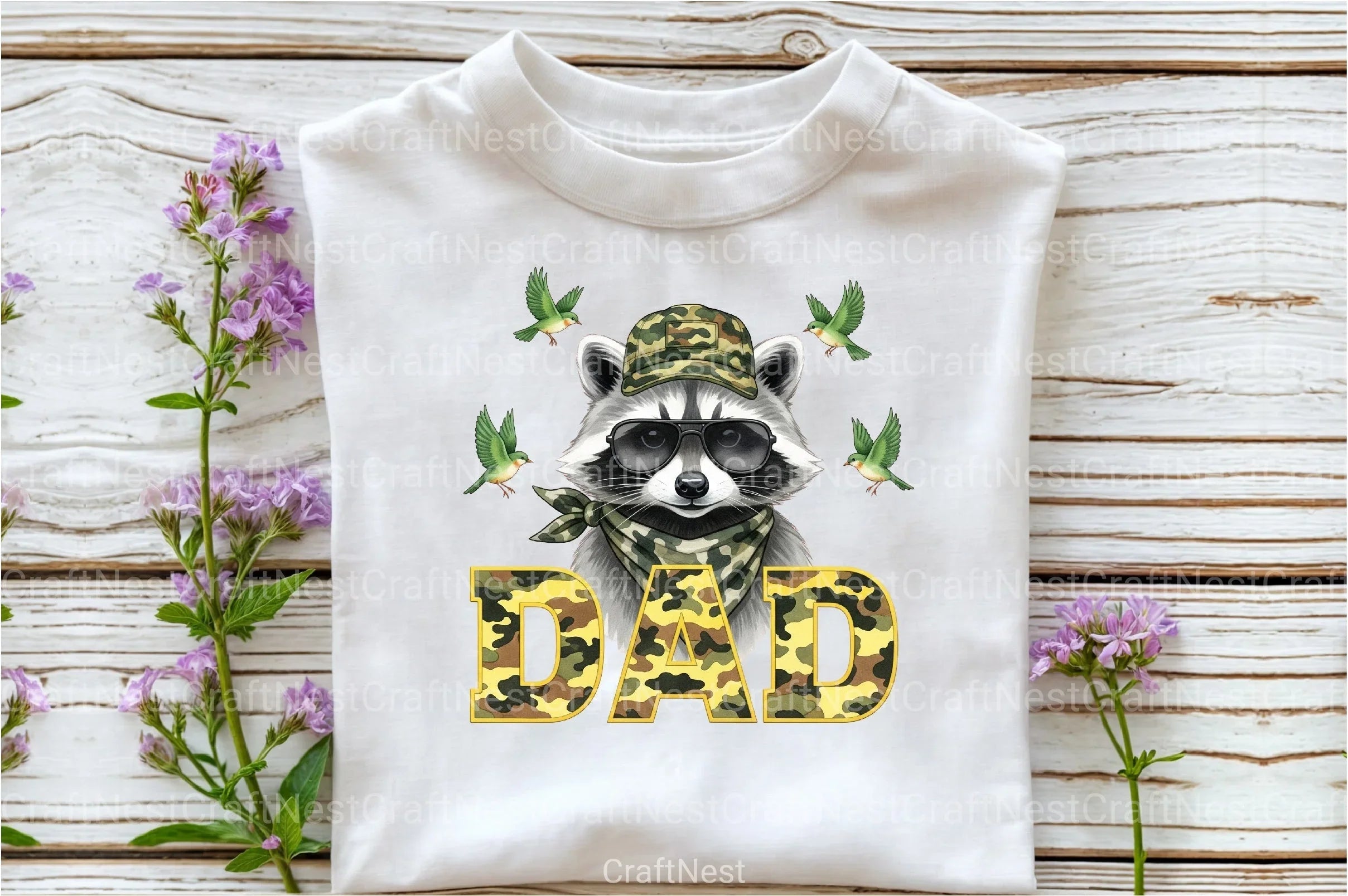 Camo Raccoon Woodland Clipart Bundle 2 - CraftNest - Digital Crafting and Art