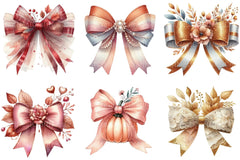 Autumn Coquette Bows Clipart Bundle 99 - CraftNest - Digital Crafting and Art
