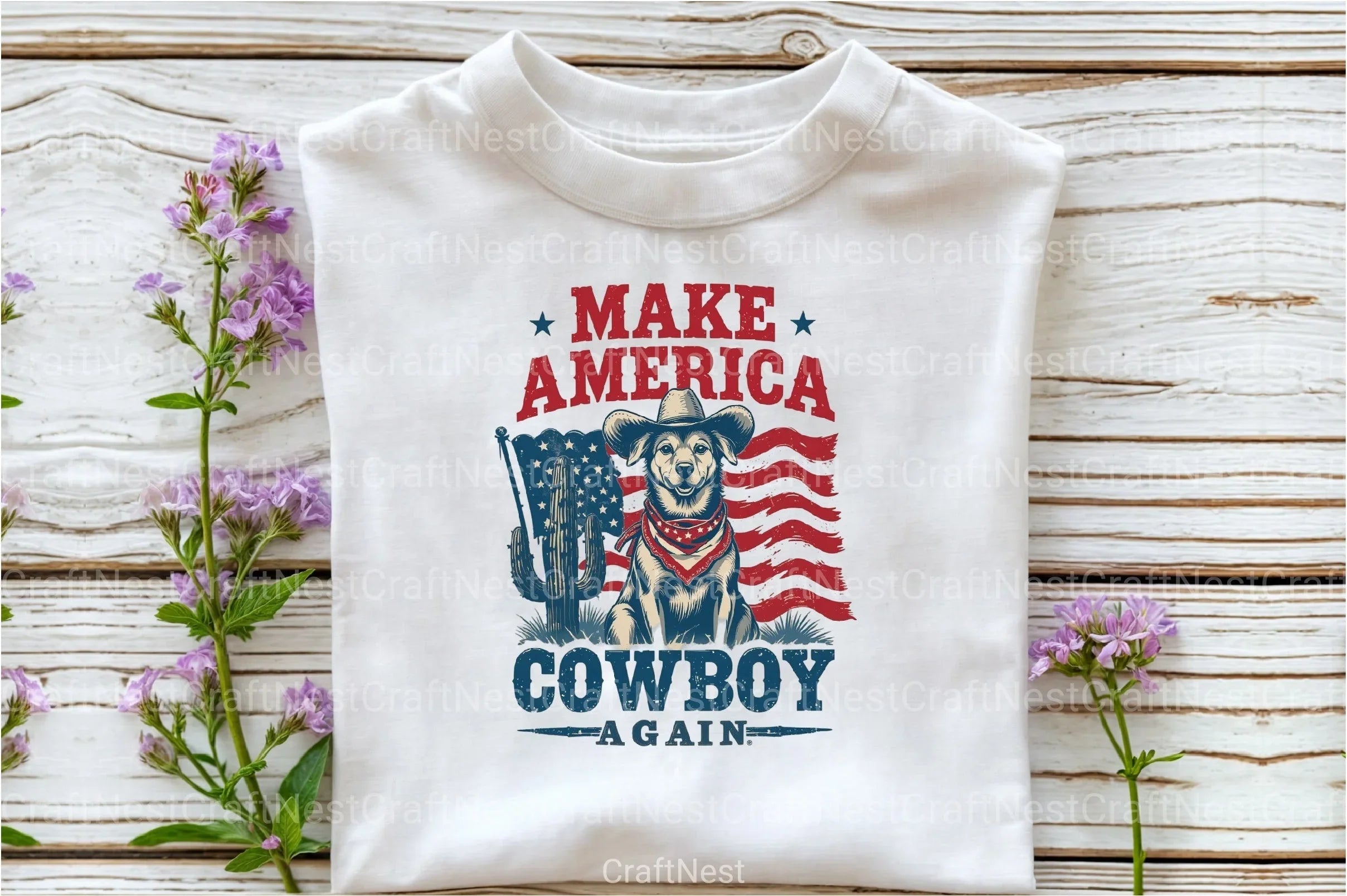 Patriotic Cowboy 4th of July Dog Clipart Bundle - CraftNest - Digital Crafting and Art