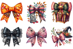 Halloween Coquette Bow Clipart Bundle 7 - CraftNest - Digital Crafting and Art