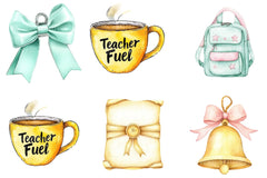 Pastel Teacher's Life Clipart Bundle - CraftNest - Digital Crafting and Art