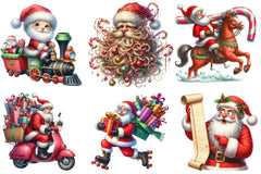 Funny Santa Claus Christmas Clipart Bundle - CraftNest - Digital Crafting and Art