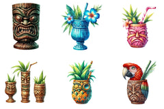 Tiki Cups Clipart Bundle - CraftNest - Digital Crafting and Art