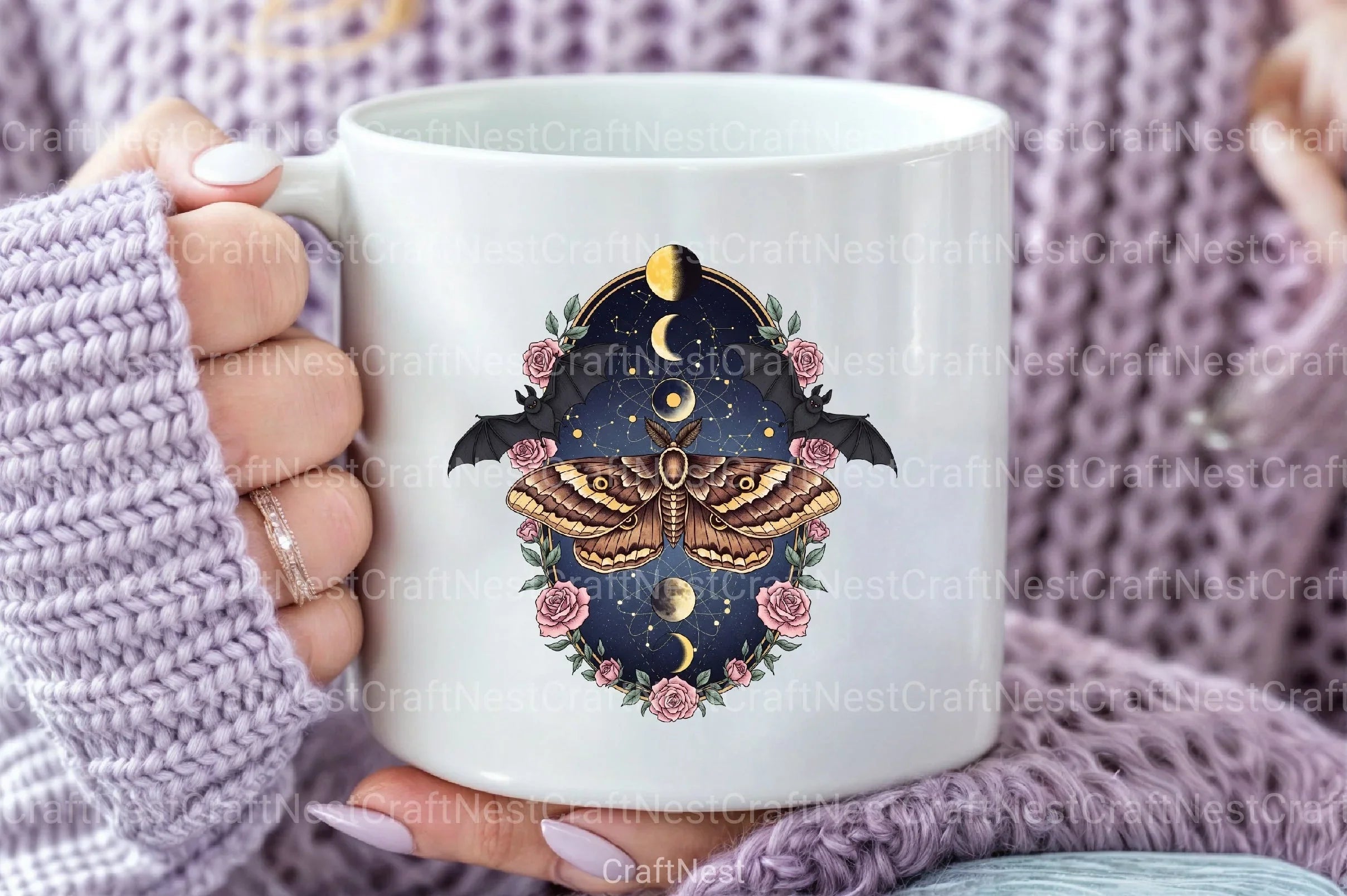 Gothic Moth Art Clipart Bundle - CraftNest - Digital Crafting and Art