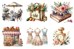 Parisian Summer Clipart Bundle - CraftNest - Digital Crafting and Art