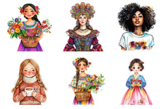 International Women Clipart Bundle - CraftNest - Digital Crafting and Art