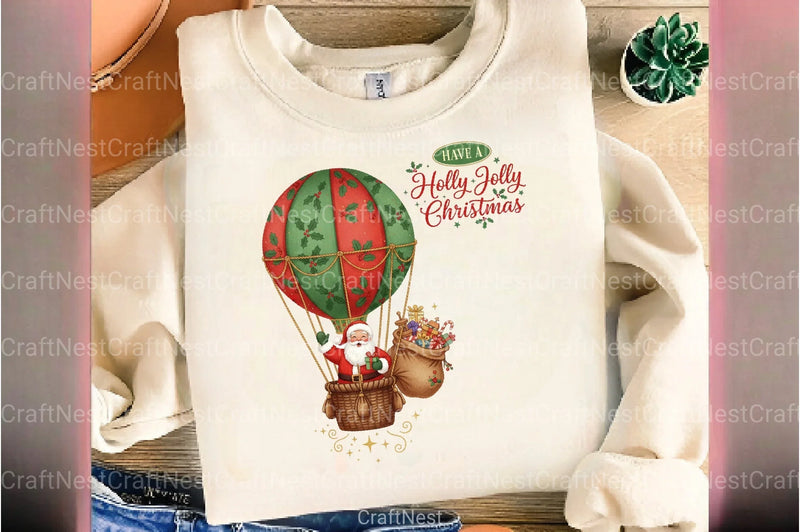 Retro Christmas Clipart Bundle: Have a Holly Jolly Christmas - CraftNest - Digital Crafting and Art