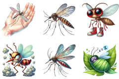 Mosquitoes Clipart Bundle - CraftNest - Digital Crafting and Art
