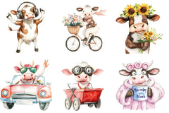 Funny Cow Clipart Bundle - CraftNest - Digital Crafting and Art