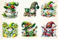 Funny Spring Gnome Clipart Bundle - CraftNest - Digital Crafting and Art