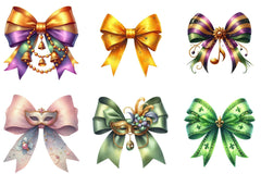 Mardi Gras Coquette Bow Clipart Bundle - CraftNest - Digital Crafting and Art