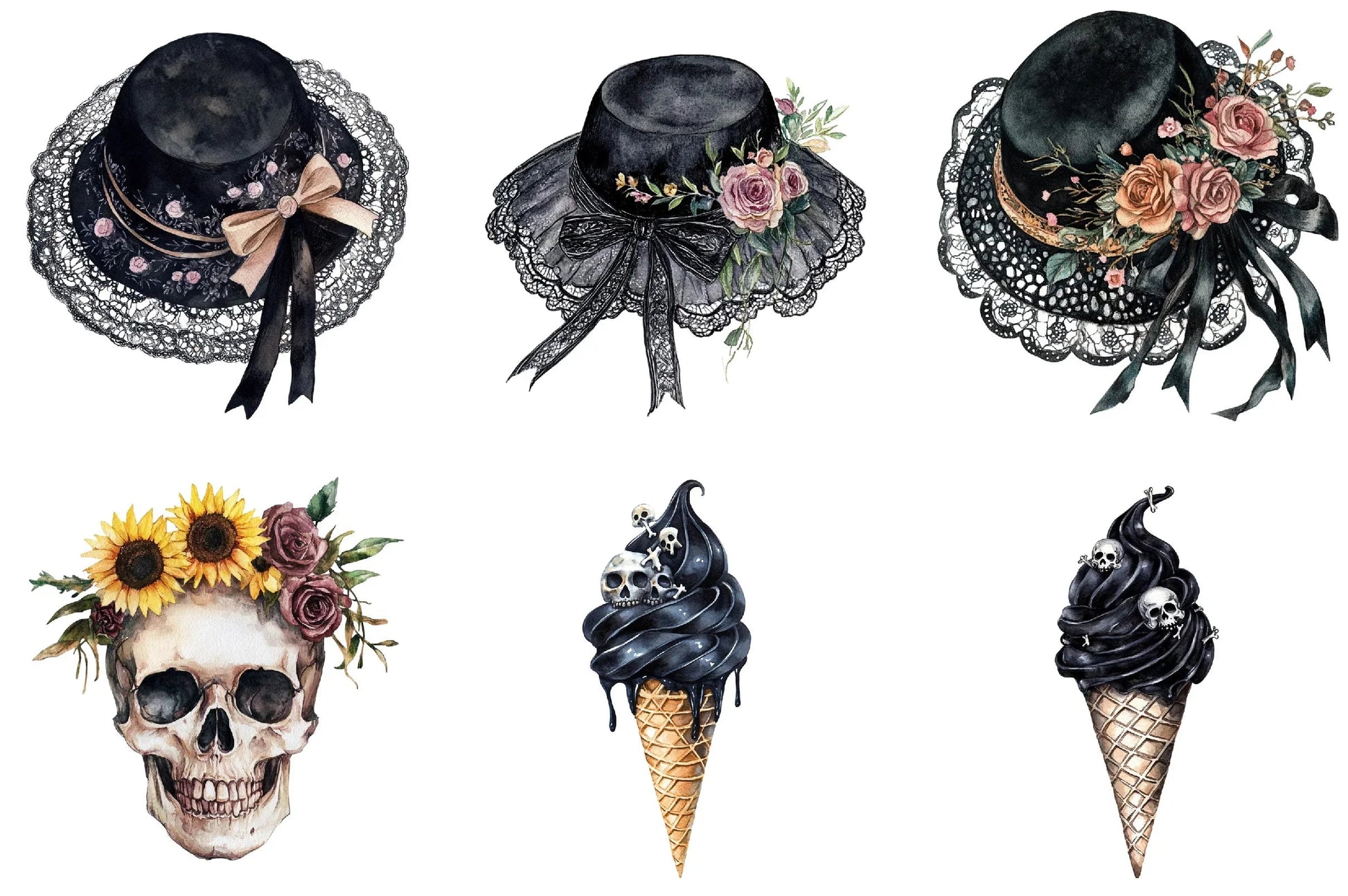 Gothic Summer Clipart Bundle - CraftNest - Digital Crafting and Art
