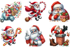 Funny Christmas Santa Clipart Bundle - CraftNest - Digital Crafting and Art