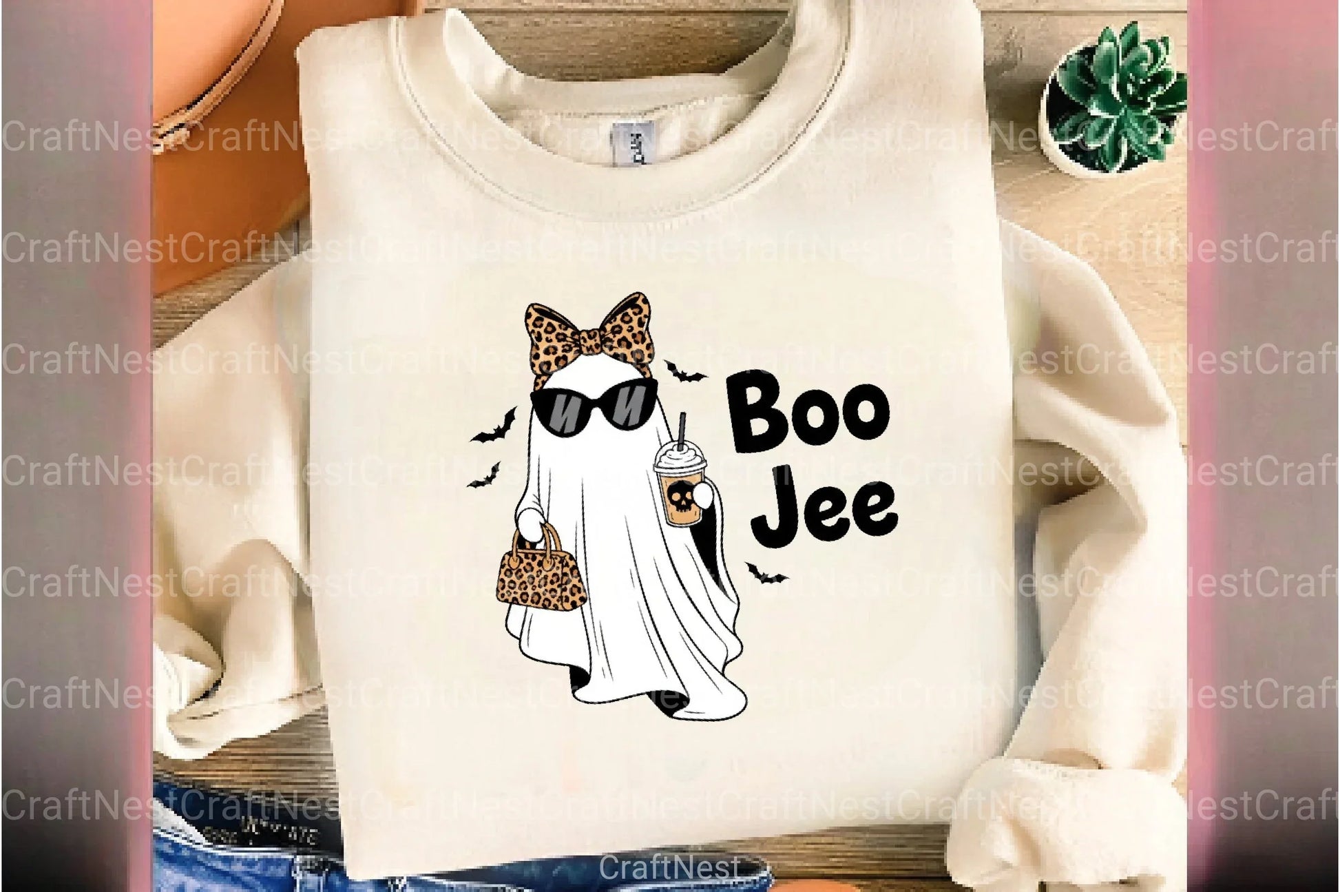 Halloween Boo Jee Ghost Clipart Bundle - CraftNest - Digital Crafting and Art