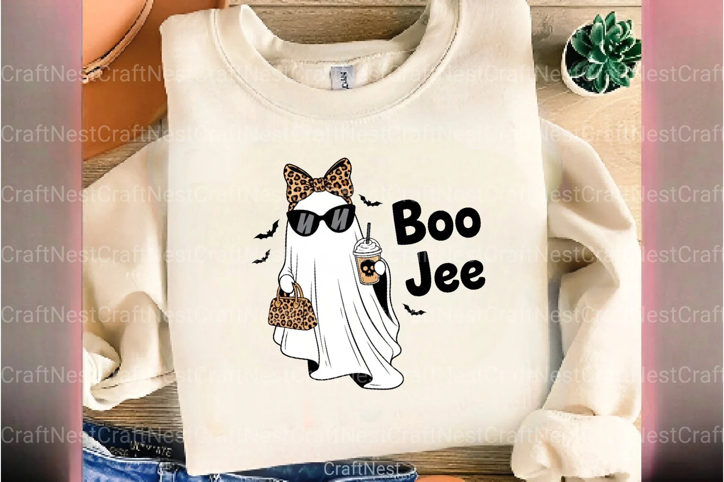 Halloween Boo Jee Ghost Clipart Bundle - CraftNest - Digital Crafting and Art