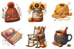 Crochet Autumn Clipart Bundle - CraftNest - Digital Crafting and Art