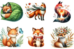 Fox Clipart Bundle - CraftNest - Digital Crafting and Art