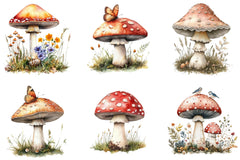 Embroidered Mushrooms Clipart Bundle - CraftNest - Digital Crafting and Art
