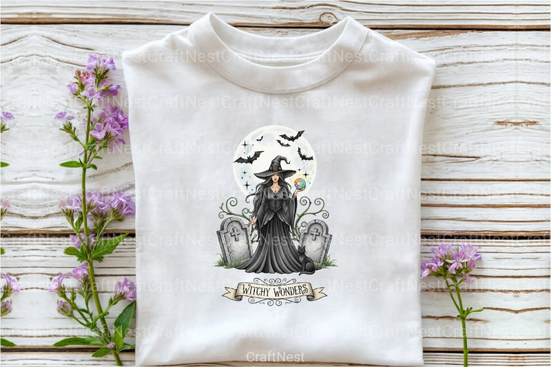 Vintage Halloween Witch Clipart Bundle 3 - CraftNest - Digital Crafting and Art