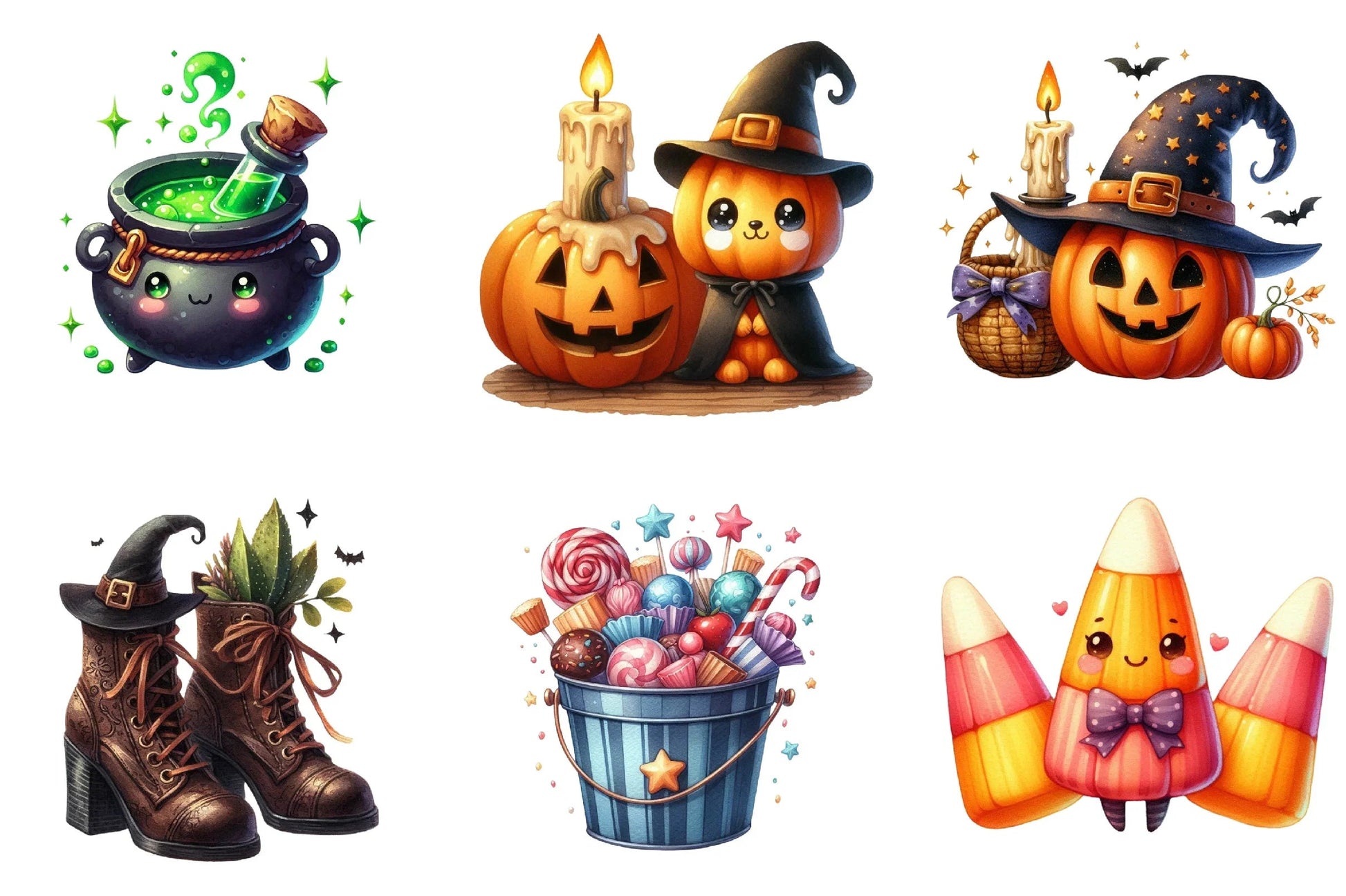 Cute Halloween Clipart Bundle - CraftNest - Digital Crafting and Art