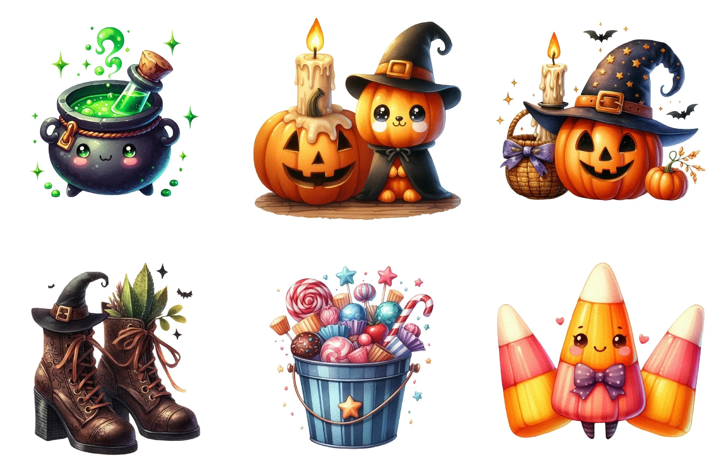 Cute Halloween Clipart Bundle - CraftNest - Digital Crafting and Art