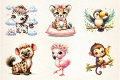 Kawaii Safari Animal Clipart Bundle - CraftNest - Digital Crafting and Art