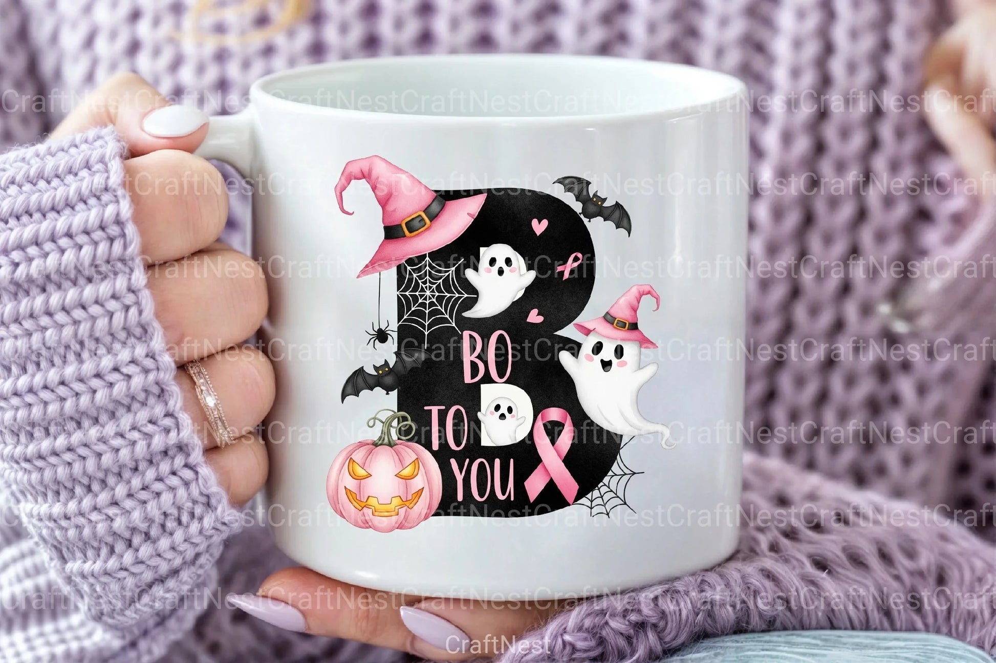 Halloween Breast Cancer Clipart Bundle 28 - CraftNest - Digital Crafting and Art
